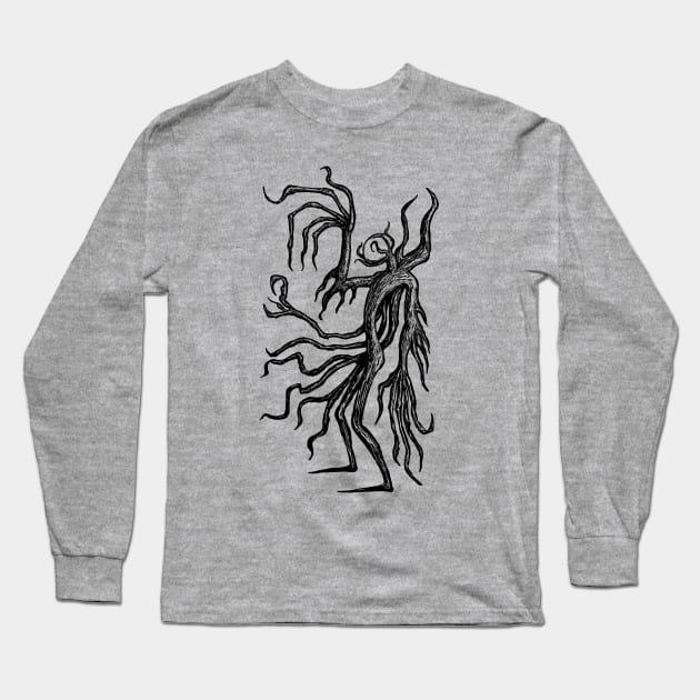 Tatterdemalion Lich (black line) Long Sleeve T-Shirt by JHillos